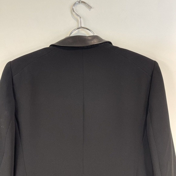 Rag & Bone | Black/Black Timeless Single Breasted Blazer with Leather Trim NWT 4 - Picture 11 of 16